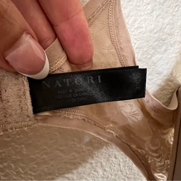 Natori 136059 nude tan floral underwire bra 32C - Picture 6 of 7